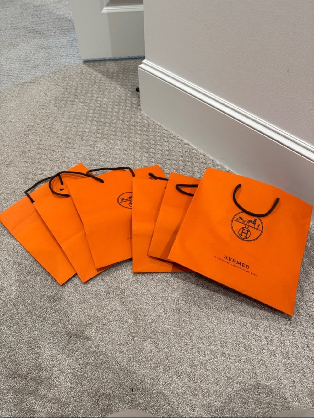HERMES EMPTY SHOPPING BAGS